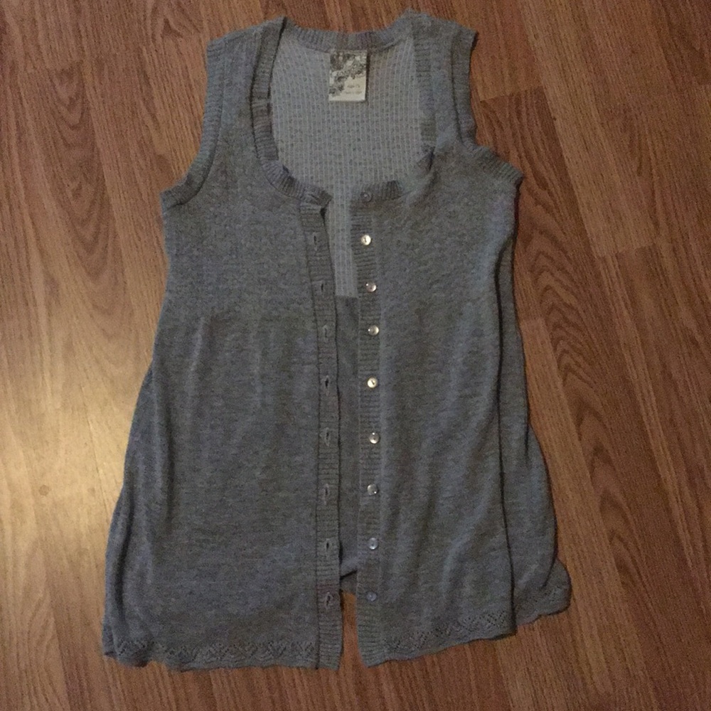 Grey sweater vest